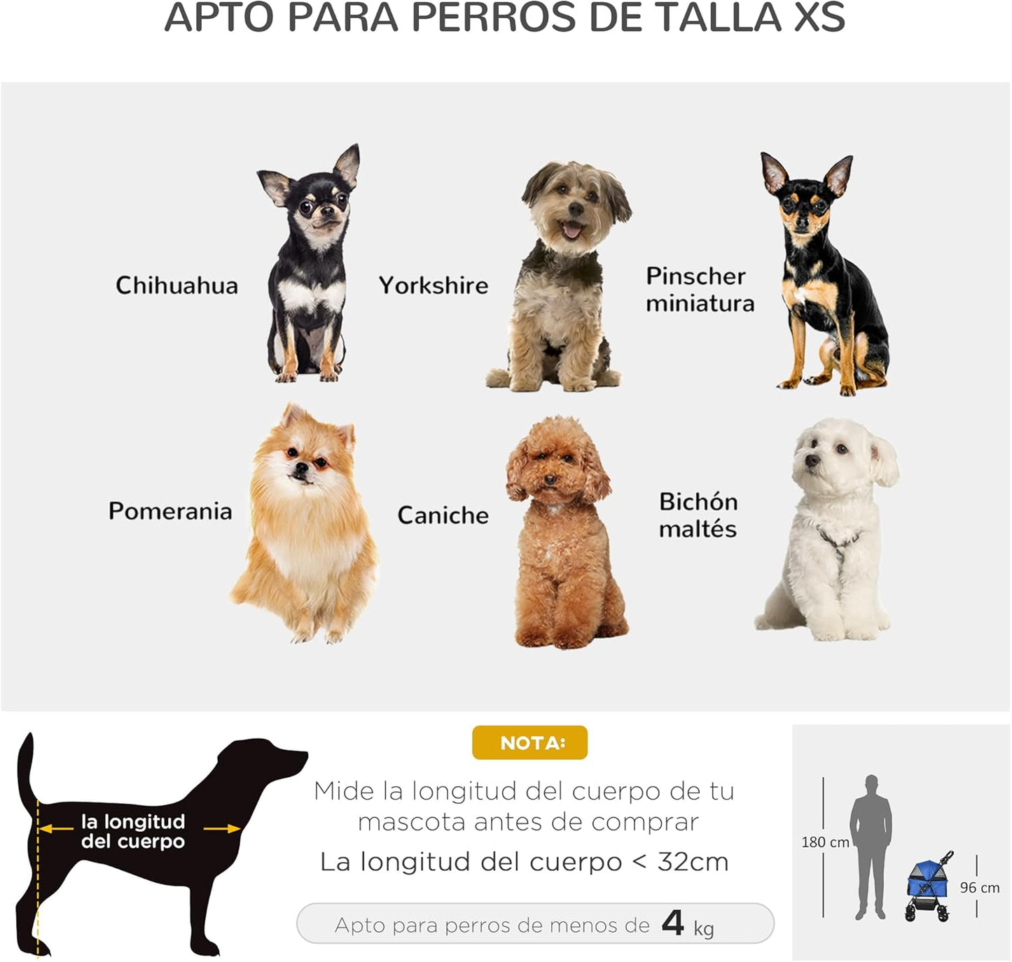 PawHut - Cochecito para mascotas