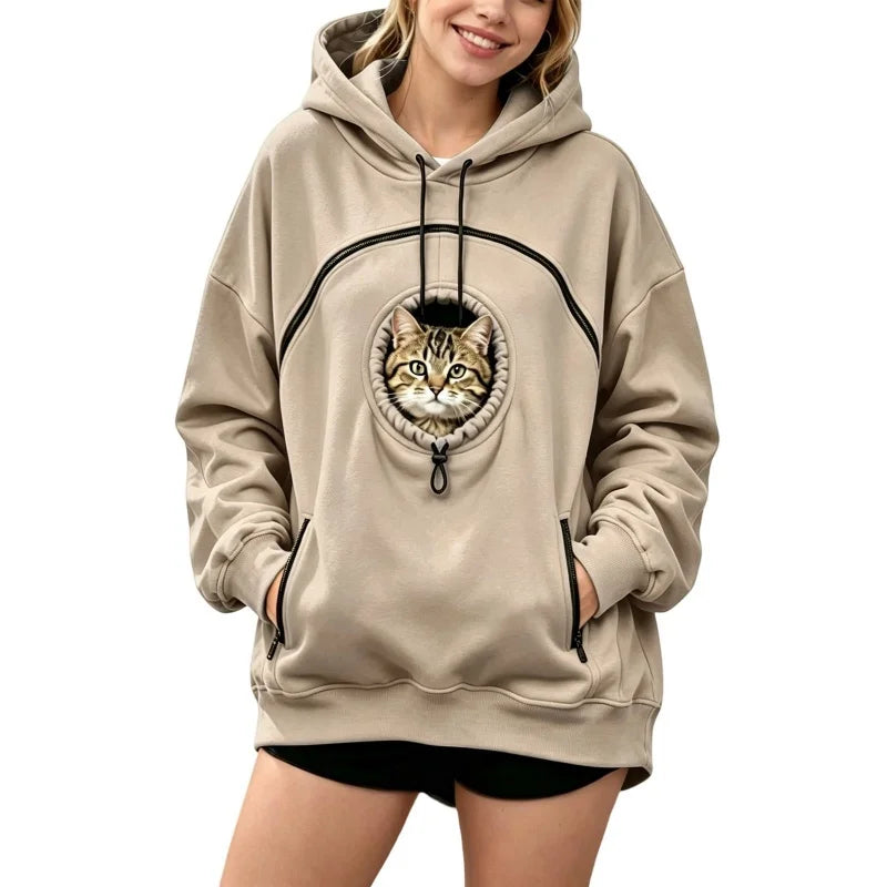 Sudadera con bolsillo para llevar a tu mascota
