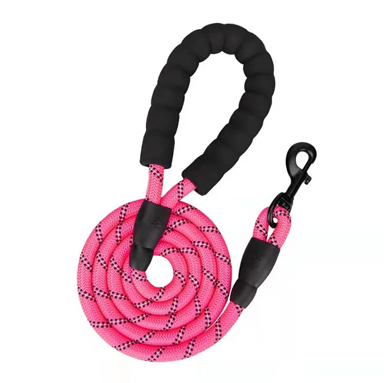 correa reflectante para perro rosa