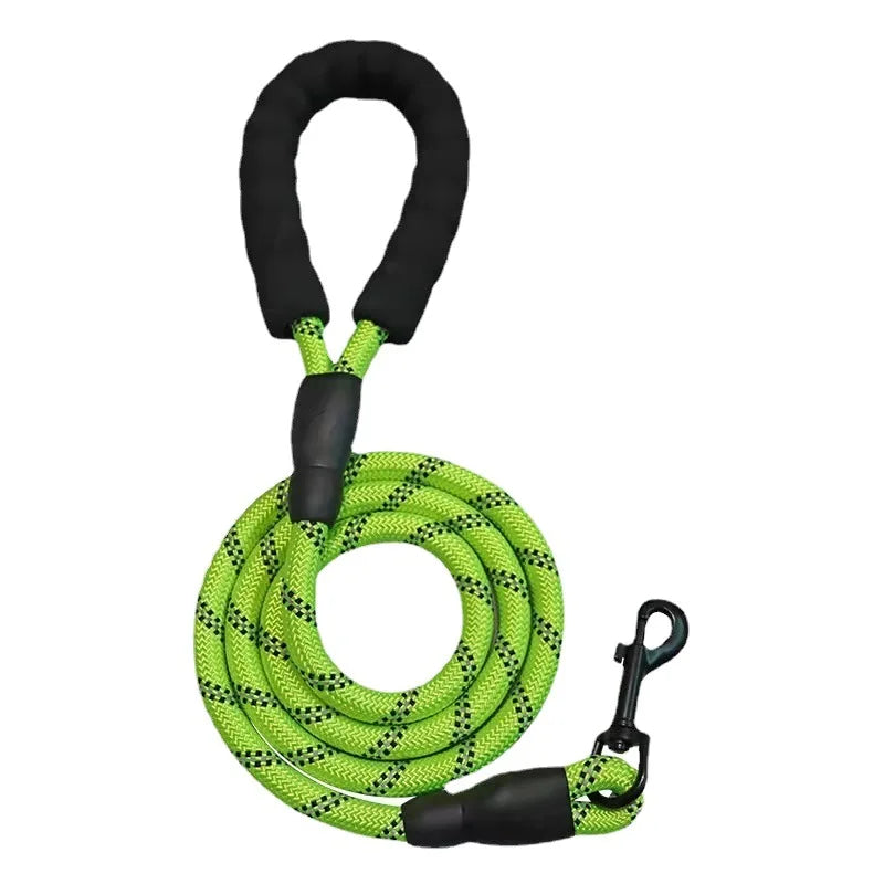 correa reflectante para perro verde