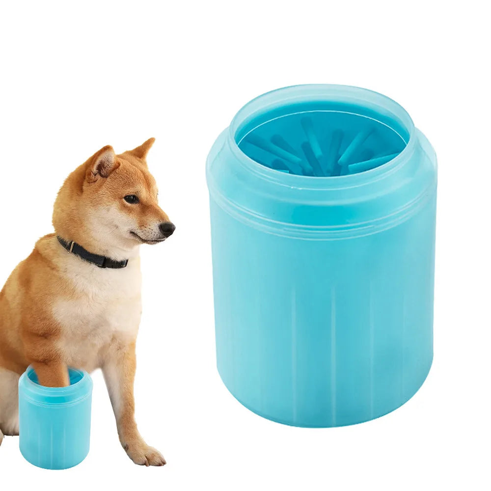 limpiador de patas perro azul