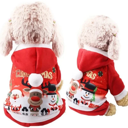 Sudadera de reno navideña para perros pequeños