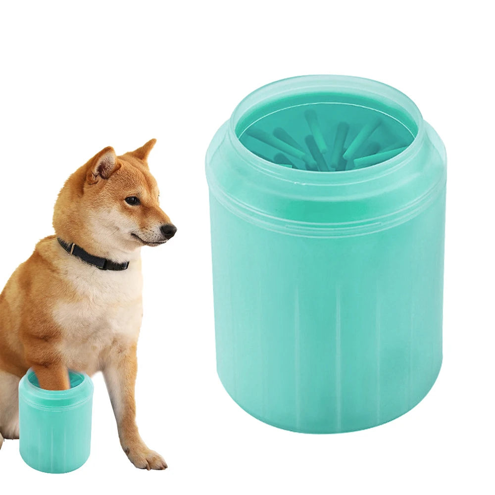 limpiador de patas perro azul claro
